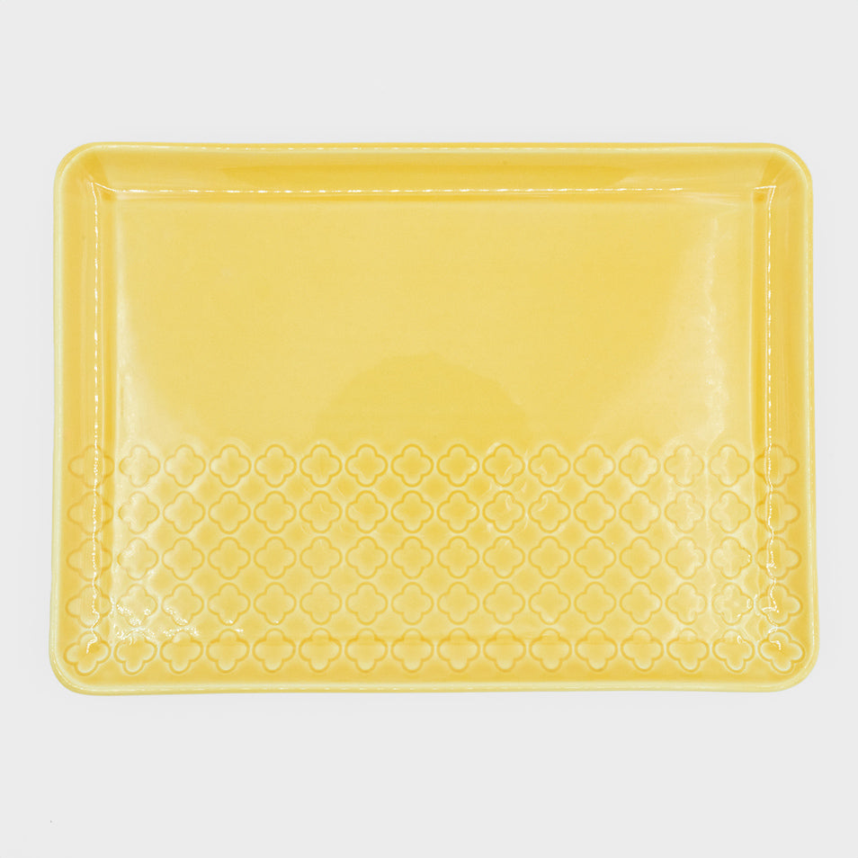 Conjunto Tabuleiros Verity Amarelo e Branco