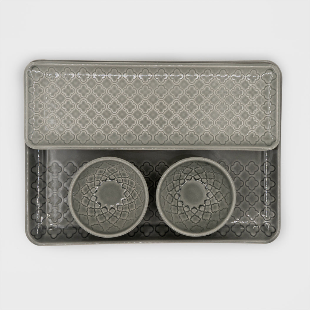Conjunto Tabuleiros Verity Cinza