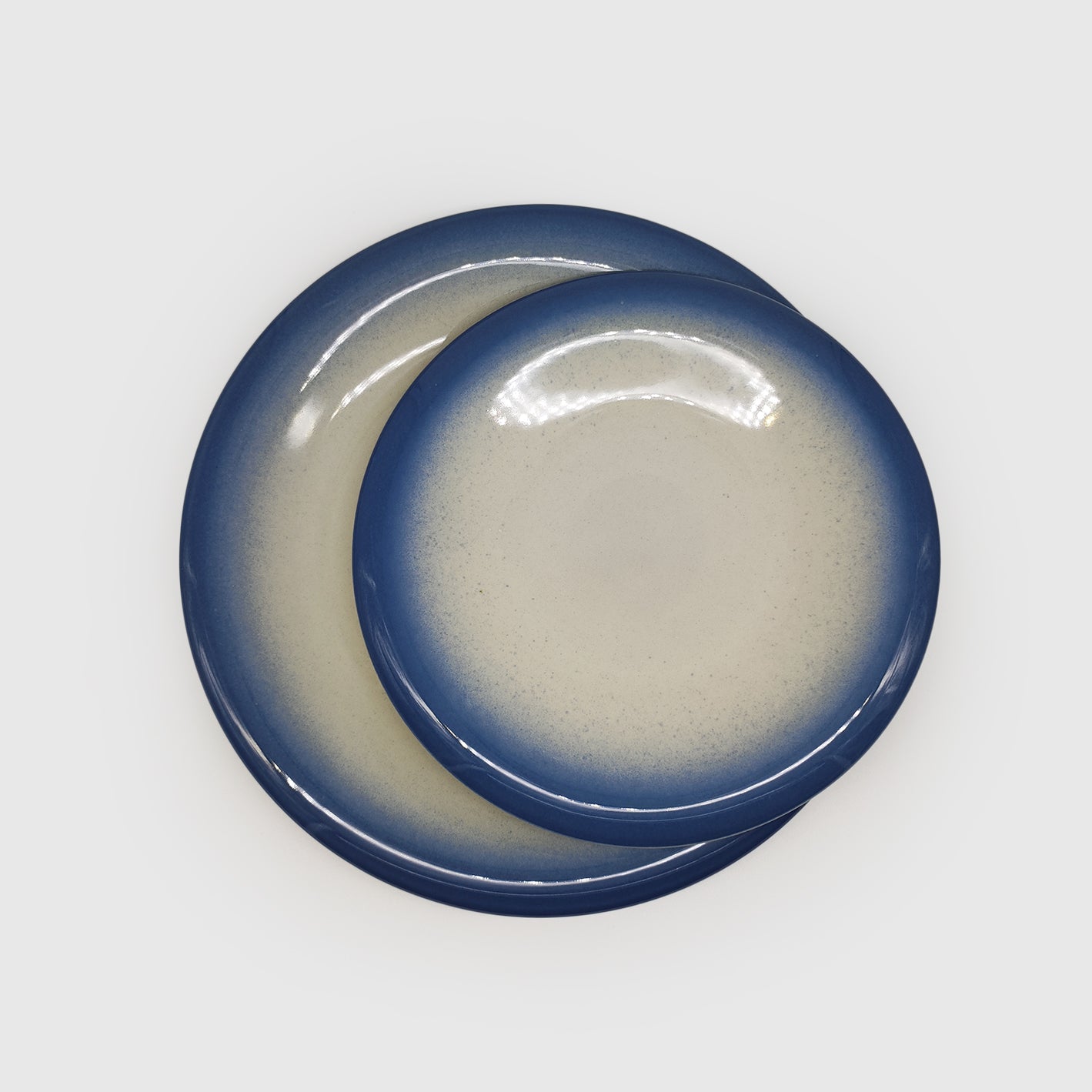 Prato Essência raso azul isara