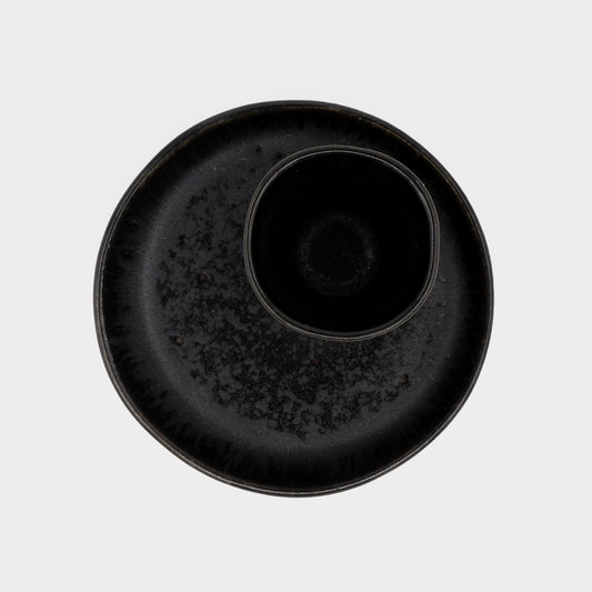 Tasse à café avec assiette Basalto