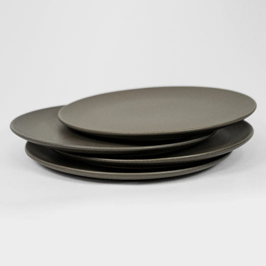 Assiette plate gris foncé Tokyo