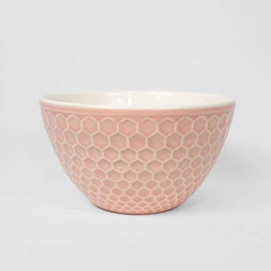 Saladeira Colmeia cor de rosa