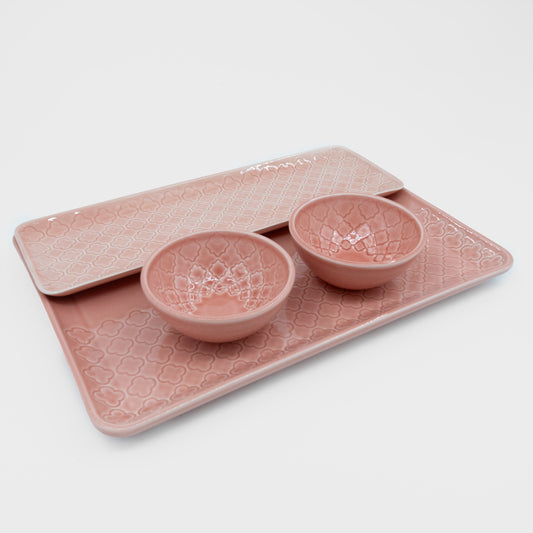 Conjunto Tabuleiros Verity Rosa