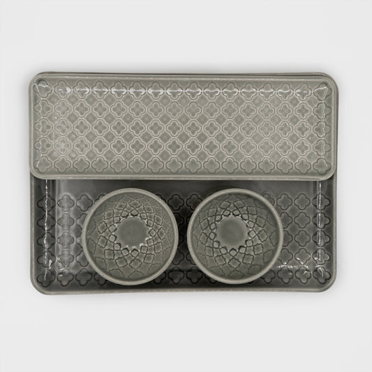 Conjunto Tabuleiros Verity Cinza