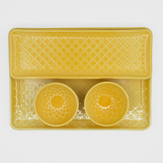 Conjunto Tabuleiros Verity Amarelo