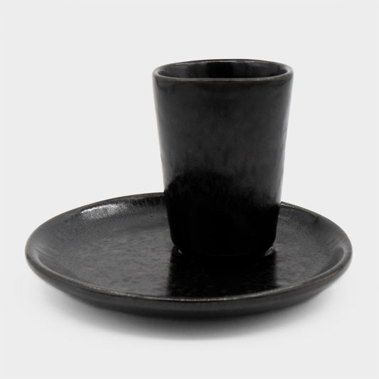Chávena de café com prato Basalto